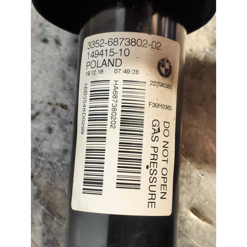 Recambio de amortiguador trasero derecho para bmw serie 3 lim. (f30) 318d m sport referencia OEM IAM 3352687380202 14941510 