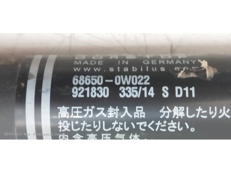 Recambio de amortiguadores maletero / porton para toyota land cruiser (j15) basis referencia OEM IAM 686500W022  