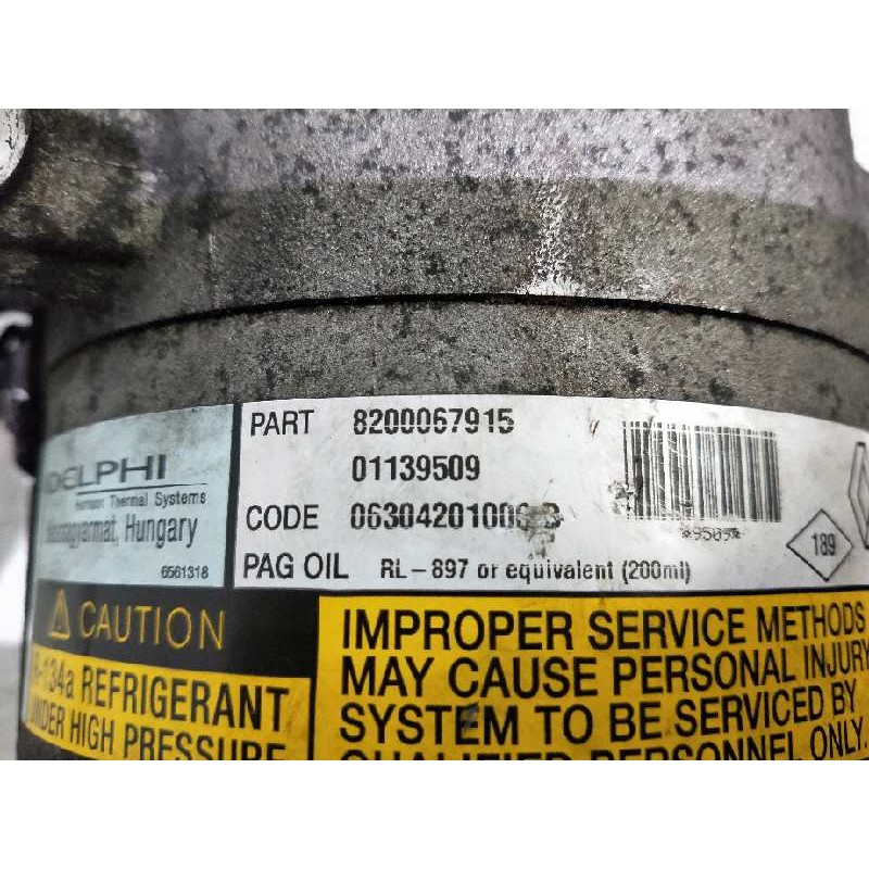 Recambio de compresor aire acondicionado para renault espace iv (jk0) 1.9 dci diesel referencia OEM IAM 01139509 9509 8200067915