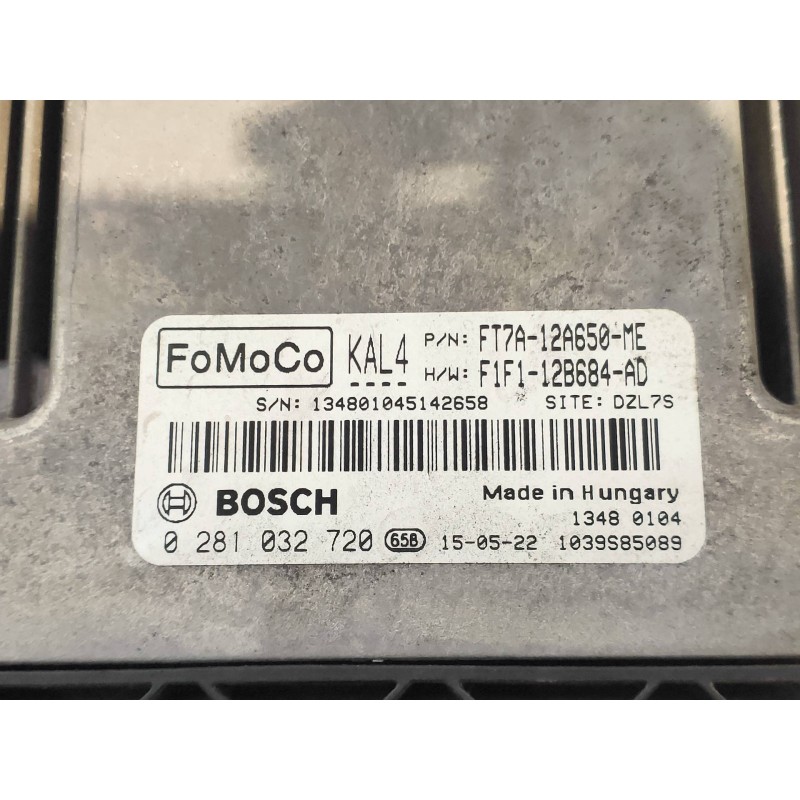 Recambio de centralita motor uce para ford transit courier ambiente referencia OEM IAM 0281032720 FT7A12A650ME F1F112B684AD BOSC