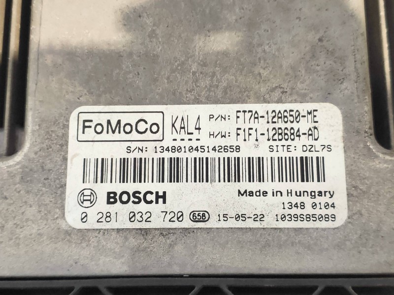 Recambio de centralita motor uce para ford transit courier ambiente referencia OEM IAM 0281032720 FT7A12A650ME F1F112B684AD BOSC
