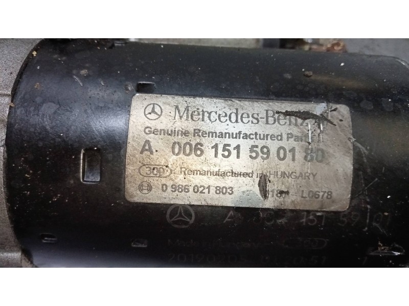 Recambio de motor arranque para mercedes clase s (w221) berlina 450 l (221.170) referencia OEM IAM A006151590180 0986021803 