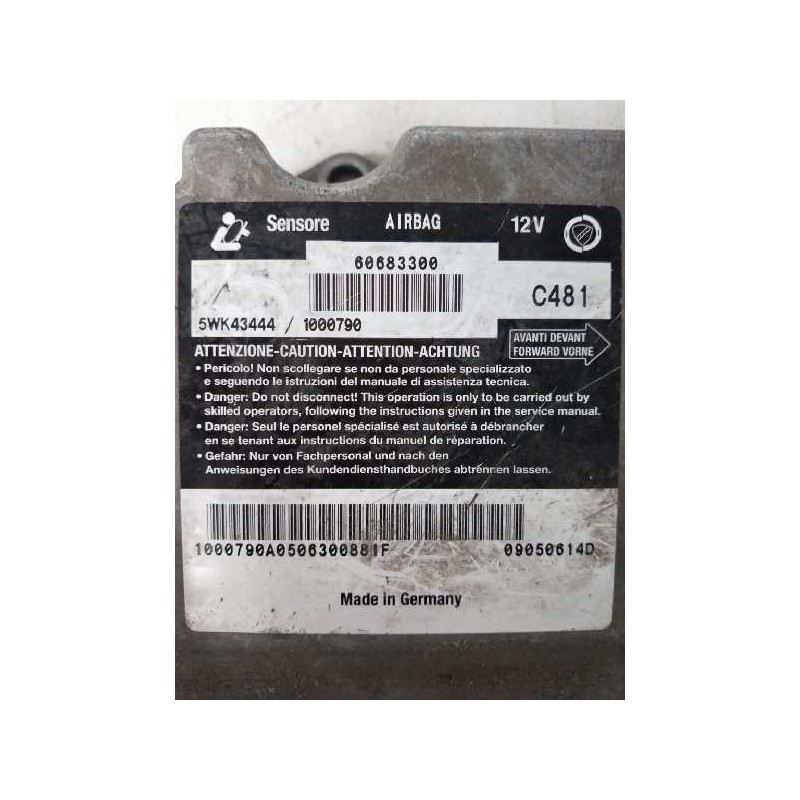 Recambio de centralita airbag para alfa romeo gt (125) 1.9 jtd (m) 16v cat referencia OEM IAM 5WK43444 60683300 1000790