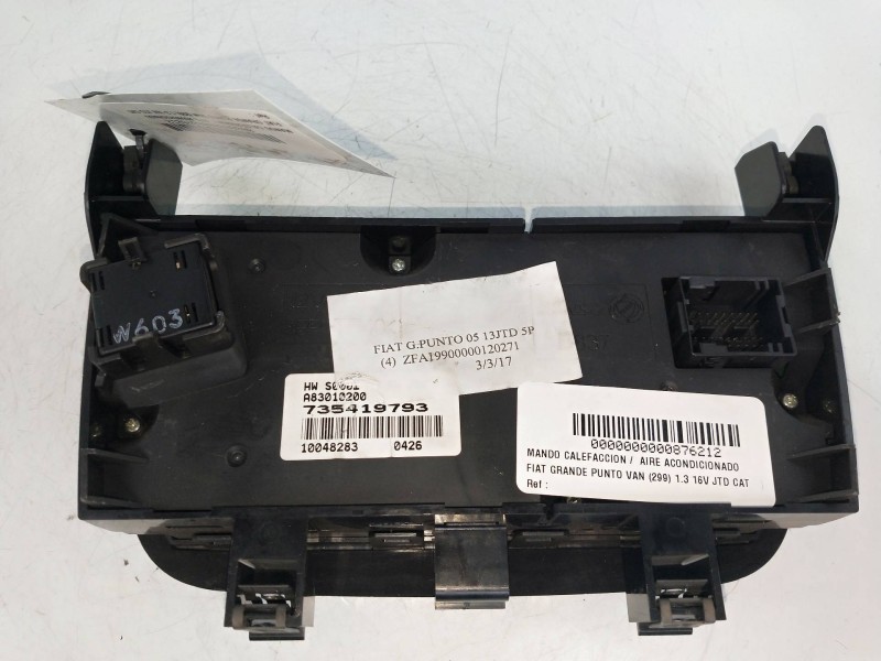 Recambio de mando calefaccion / aire acondicionado para fiat grande punto van (299) 1.3 16v jtd cat referencia OEM IAM 735419793