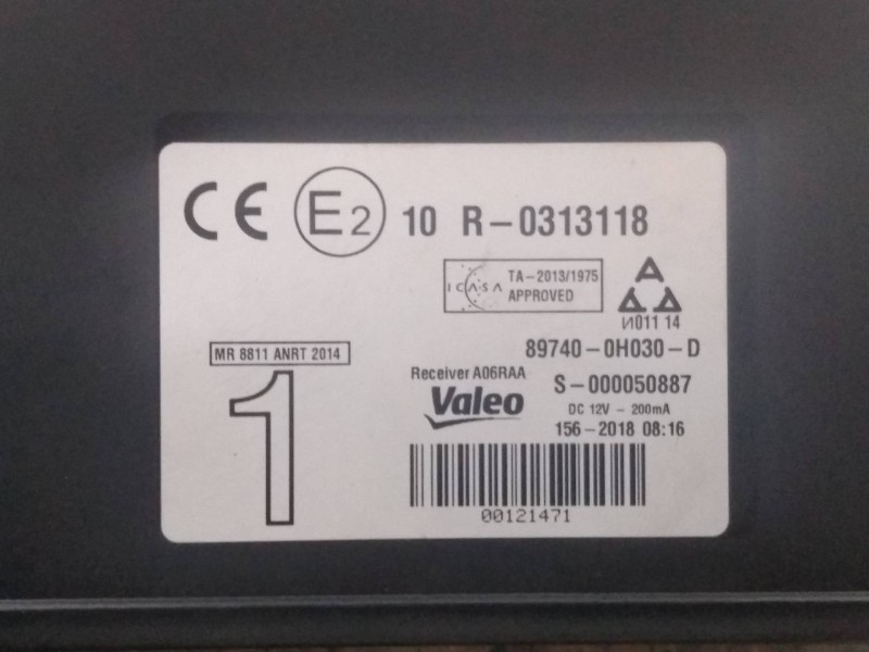 Recambio de modulo electronico para citroen c1 urban ride referencia OEM IAM 897400H030D S000050887 