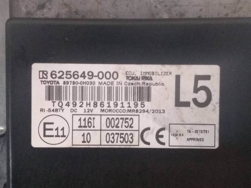 Recambio de modulo electronico para citroen c1 urban ride referencia OEM IAM 897800H030 625649000 