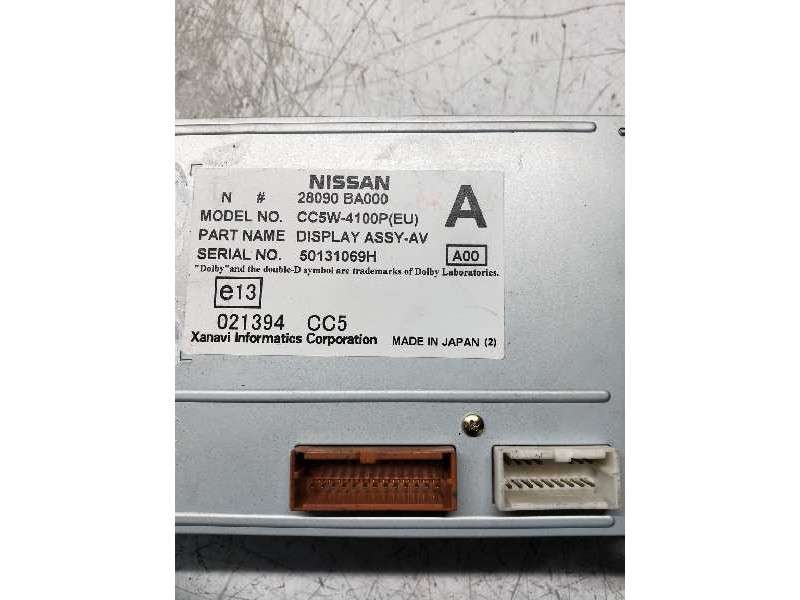 Recambio de pantalla multifuncion para nissan primera berlina (p12) acenta referencia OEM IAM 28090BA000 CC5W4100P 