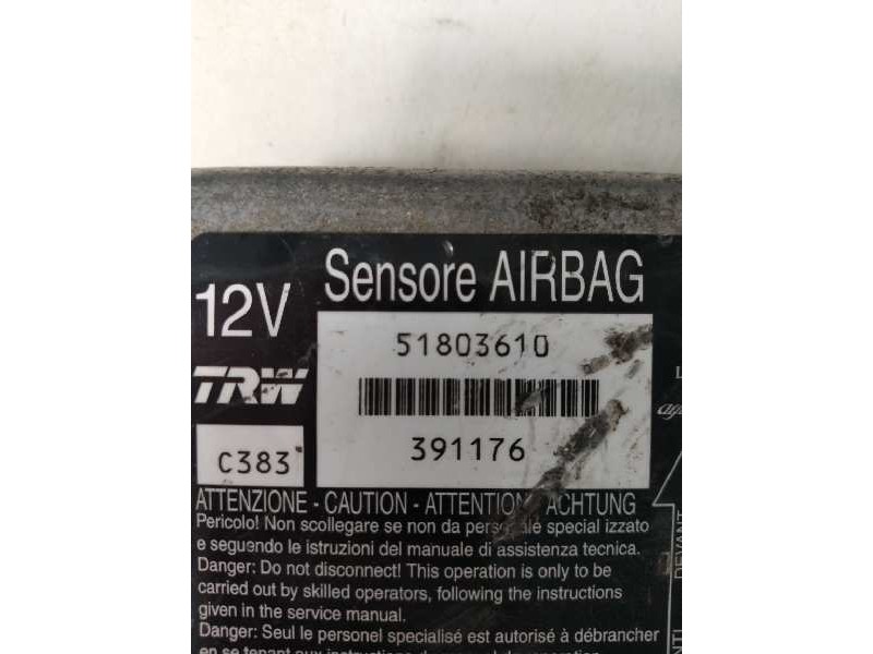 Recambio de centralita airbag para fiat panda (169) 1.2 8v emotion referencia OEM IAM 51803610 391176 391176096929214L