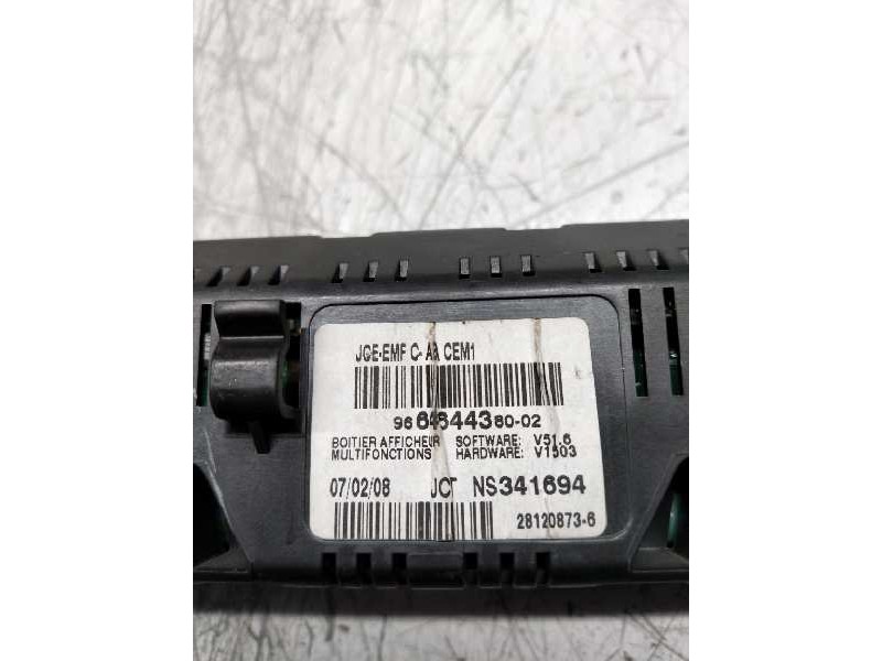 Recambio de pantalla multifuncion para citroen c4 berlina collection referencia OEM IAM   