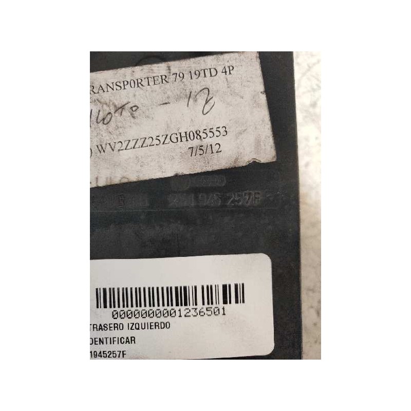 Recambio de piloto trasero izquierdo para volkswagen tipo 2 caja cerrada / combi 1.6 turbodiesel (jx) referencia OEM IAM 2519452