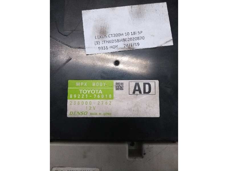 Recambio de modulo electronico para lexus ct 200h referencia OEM IAM 8922176010 2380002762 