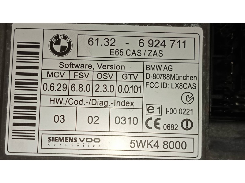 Recambio de conmutador de arranque para bmw serie 7 (e65/e66) 745i referencia OEM IAM 61326924711  
