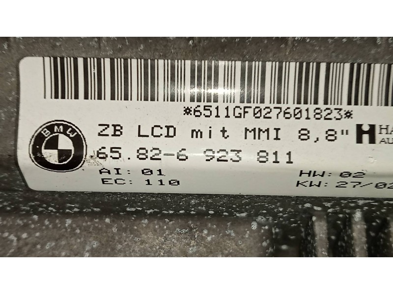 Recambio de pantalla multifuncion para bmw serie 7 (e65/e66) 745i referencia OEM IAM 65826923811  