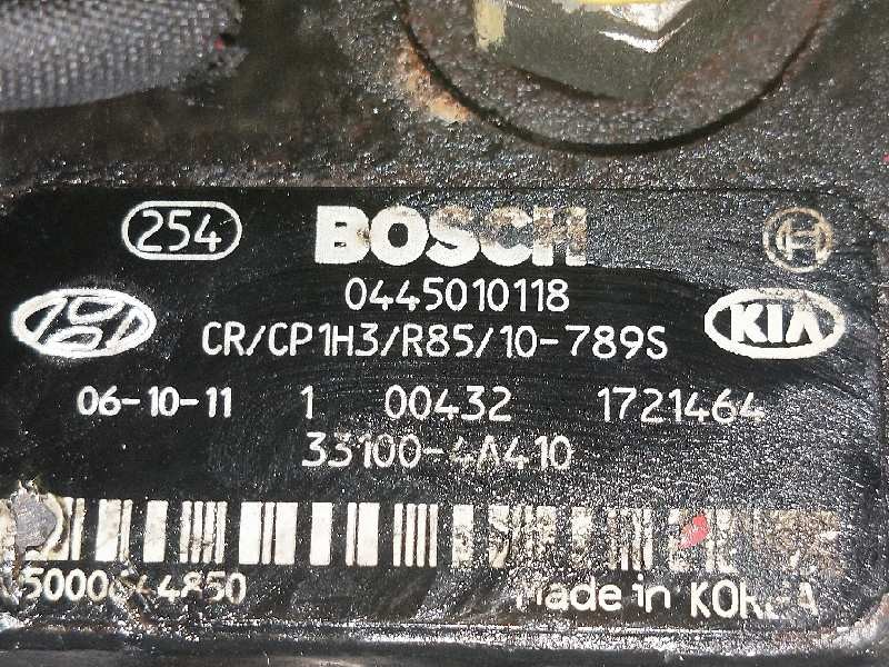 Recambio de bomba inyeccion para kia sorento 2.5 crdi cat referencia OEM IAM 0445010118 BOSCH  Recambio de bomba inyeccion para kia sorento 2.5 crdi cat referencia OEM IAM 0445010118 BOSCH