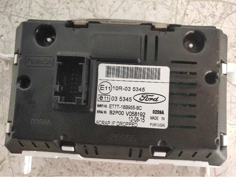 Recambio de pantalla multifuncion para ford fiesta (ccn) black edition referencia OEM IAM ET7T18B955BC  