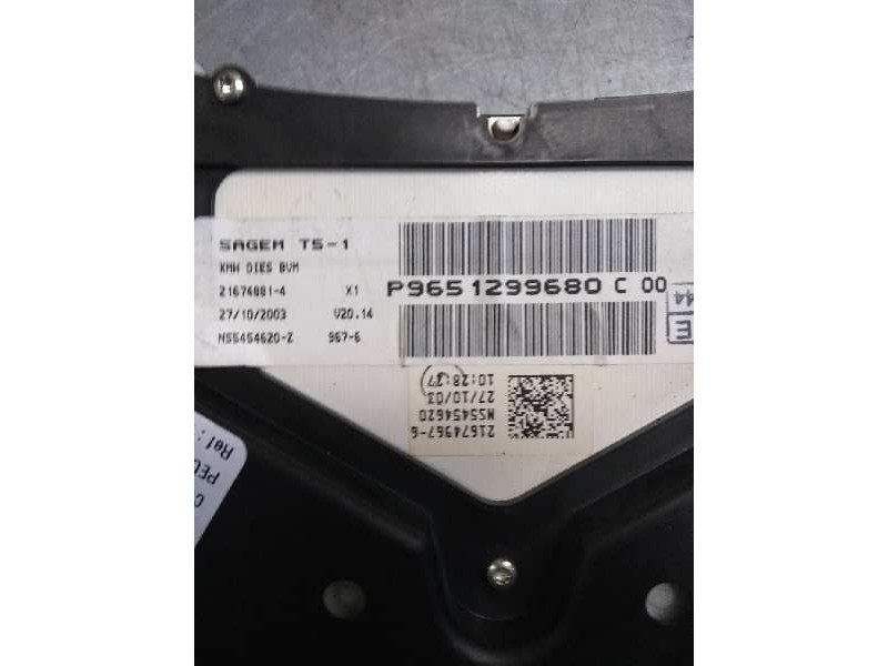 Recambio de cuadro instrumentos para peugeot 307 (s1) xr clim referencia OEM IAM P9651299680 C00 NS5454620Z