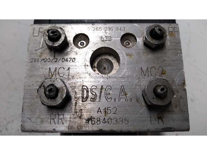Recambio de abs para fiat punto berlina (188) referencia OEM IAM 0265216943 0273004672 46840335 Recambio de abs para fiat punto berlina (188) referencia OEM IAM 0265216943 0273004672 46840335