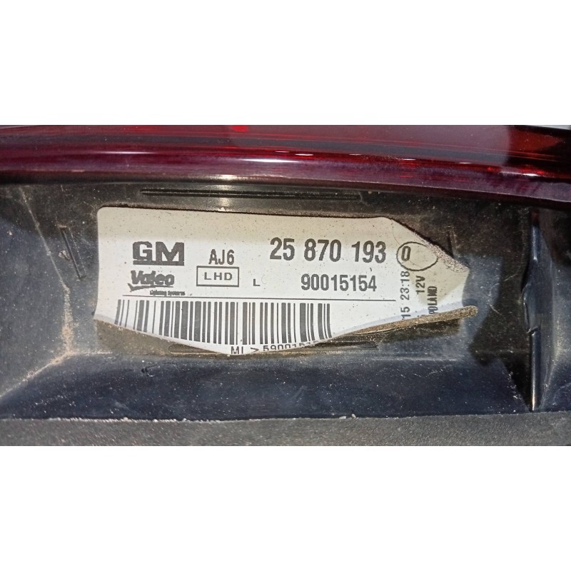 Recambio de piloto trasero izquierdo interior para opel astra j lim. 4türig selection referencia OEM IAM 25870193 90015154 