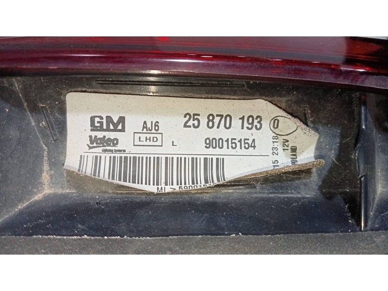 Recambio de piloto trasero izquierdo interior para opel astra j lim. 4türig selection referencia OEM IAM 25870193 90015154 