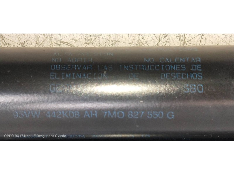 Recambio de amortiguadores maletero / porton para ford galaxy (vy) ambiente referencia OEM IAM 7M0827550G  