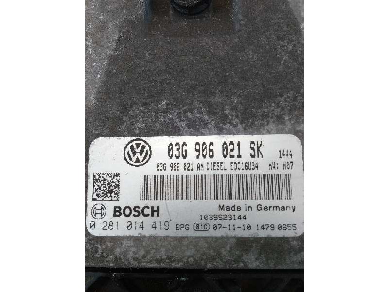 Recambio de centralita motor uce para seat toledo (5p2) referencia OEM IAM 0281014419 03G906021SK 03G906021AN EDC16U34