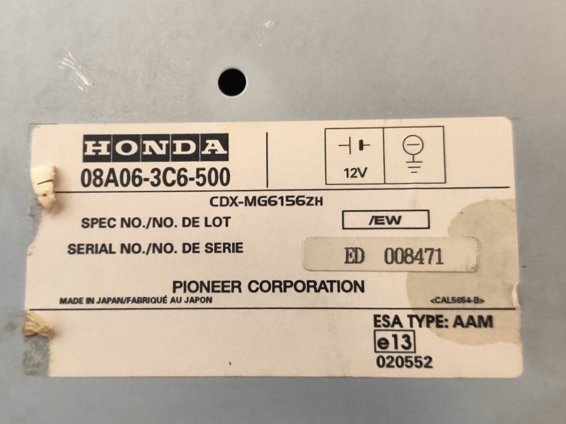 Recambio de sistema audio / radio cd para honda civic berlina 5 (eu7/8) 1.7 ctdi es referencia OEM IAM 08A063C6500  
