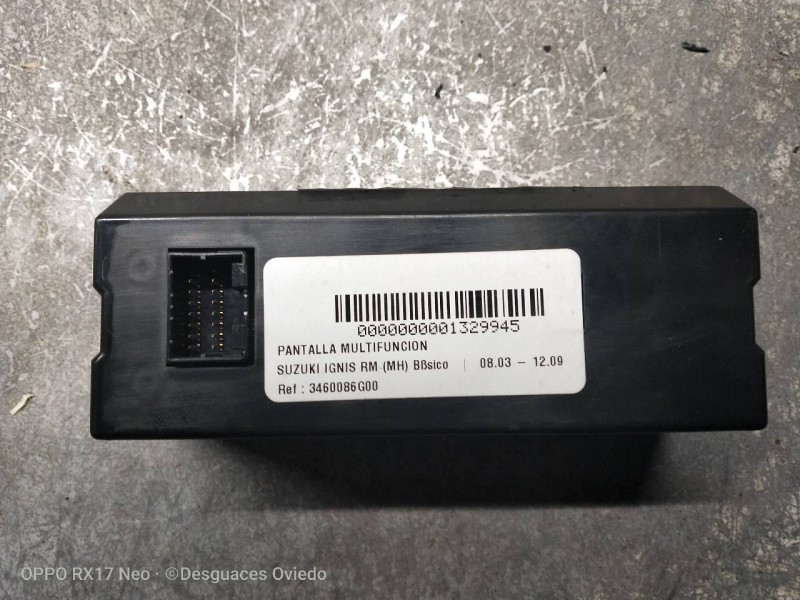 Recambio de pantalla multifuncion para suzuki ignis rm (mh) básico referencia OEM IAM 3460086G00  