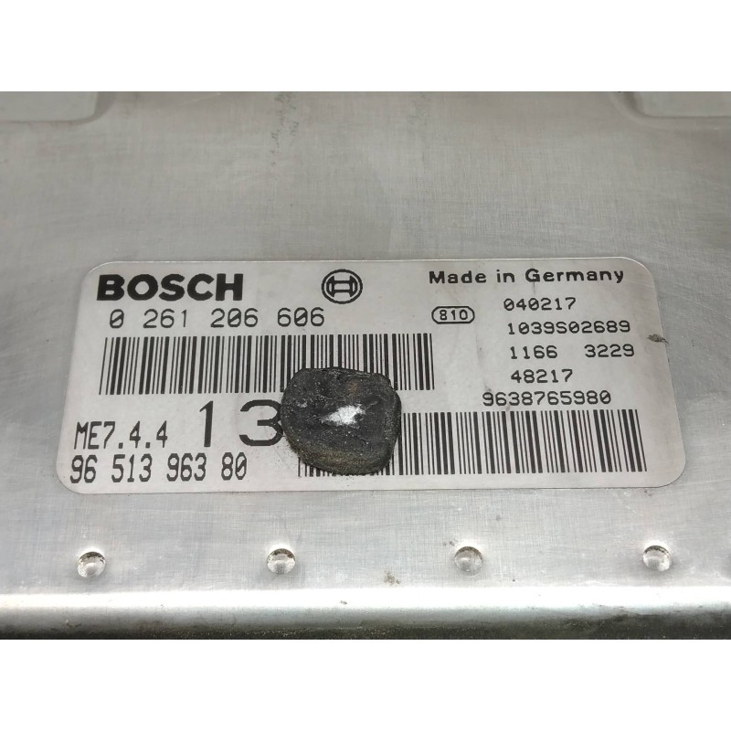 Recambio de centralita motor uce para citroen xsara berlina 1.6i 16v premier referencia OEM IAM 0261206606 9651396380 ME744 13