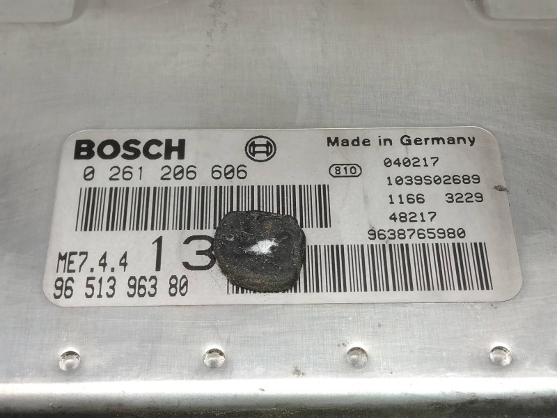 Recambio de centralita motor uce para citroen xsara berlina 1.6i 16v premier referencia OEM IAM 0261206606 9651396380 ME744 13