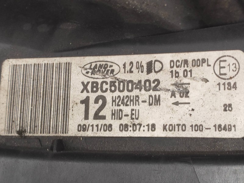 Recambio de faro derecho para land rover discovery 2.7 td v6 cat referencia OEM IAM XBC500402 XENÓN 