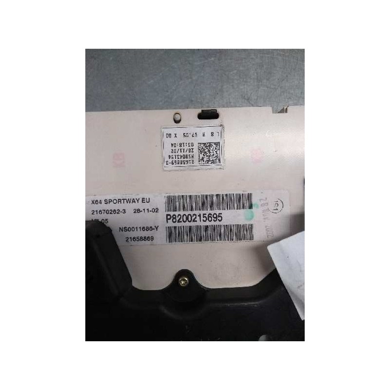 Recambio de cuadro instrumentos para renault scenic rx4 (ja0) 1.9 dci diesel cat referencia OEM IAM P8200215695 NS0011686Y 