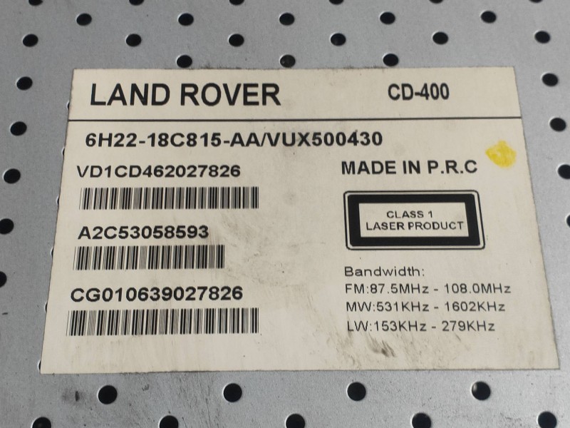 Recambio de sistema audio / radio cd para land rover discovery 2.7 td v6 cat referencia OEM IAM 6H2218C815AA A2C53058593 