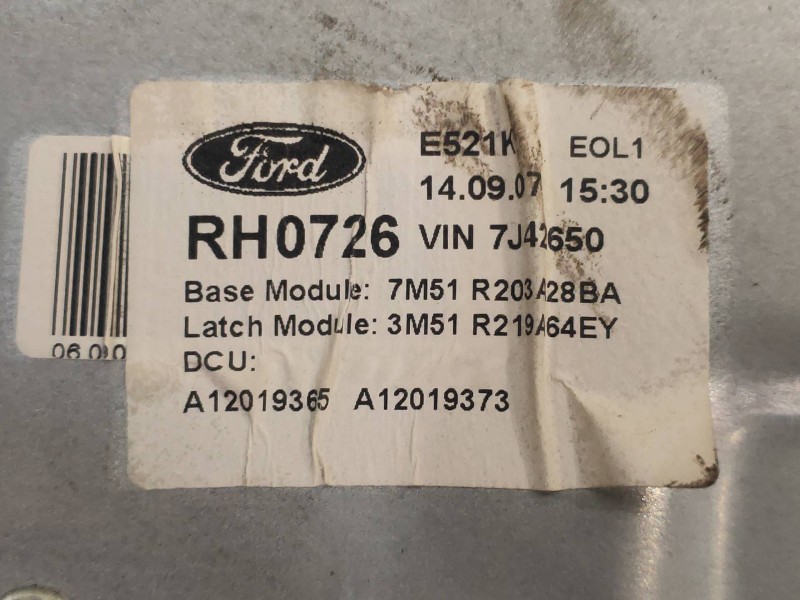 Recambio de elevalunas delantero derecho para ford c-max (cb3) business referencia OEM IAM 7M51R203A28BA 3M51R219A64EY 