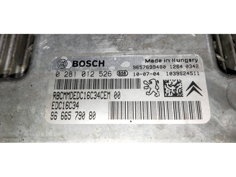 Recambio de centralita motor uce para peugeot 206+ básico referencia OEM IAM 0281012526 9666579080 9657699480