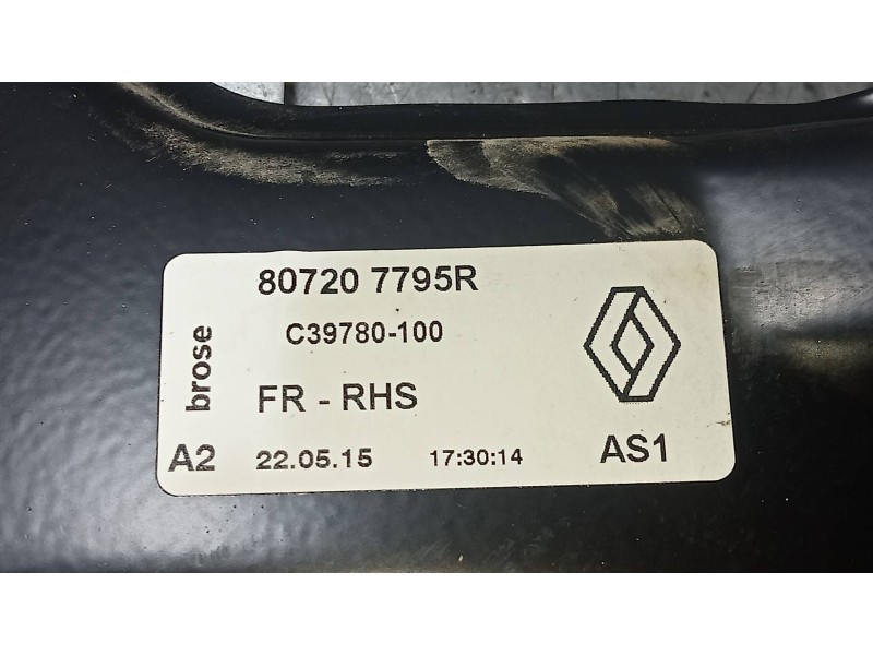 Recambio de elevalunas delantero derecho para renault kadjar business referencia OEM IAM 807207795R C39780100 
