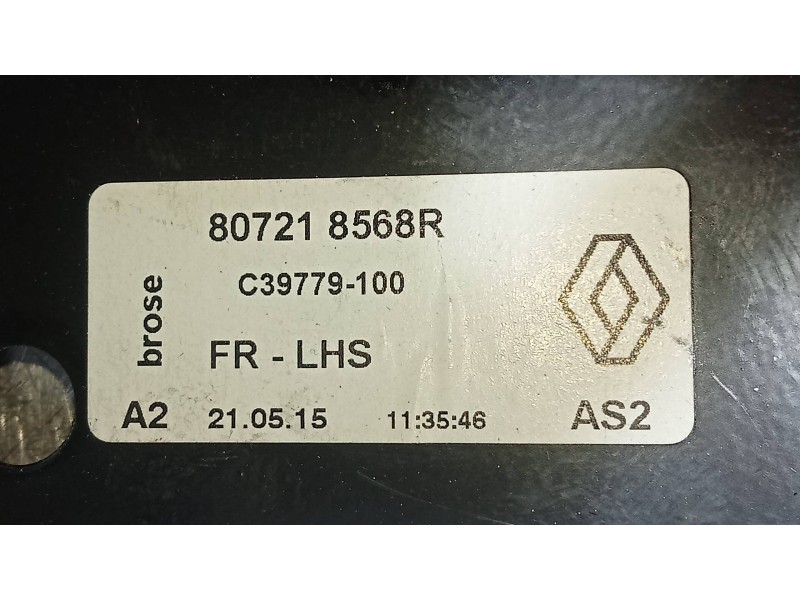 Recambio de elevalunas delantero izquierdo para renault kadjar business referencia OEM IAM 807218568R C39779100 
