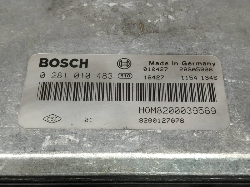 Recambio de centralita motor uce para renault scenic (ja..) 1.9 dci rt referencia OEM IAM 0281010483 HOM8200039569 8200127078