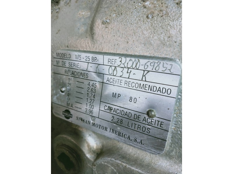 Recambio de caja cambios para nissan patrol (k/w260) 2.8 d referencia OEM IAM 32000G9852 160034K M525BP Recambio de caja cambios para nissan patrol (k/w260) 2.8 d referencia OEM IAM 32000G9852 160034K M525BP