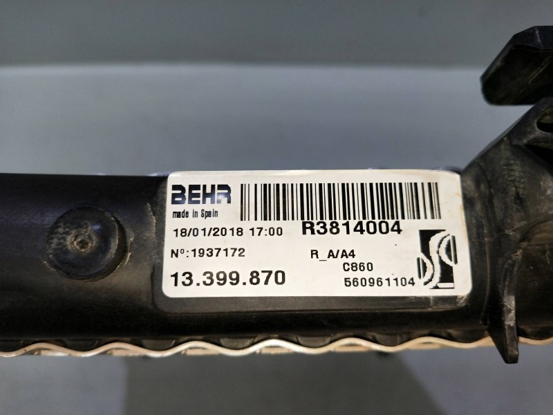 Recambio de radiador agua para opel corsa e 1.4 referencia OEM IAM 13399870  