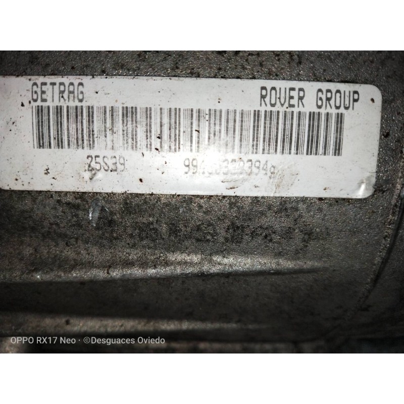 Recambio de caja cambios para mg rover serie 75 (j/rj) 2.5 v6 24v cat referencia OEM IAM 25S39 99480339394G 