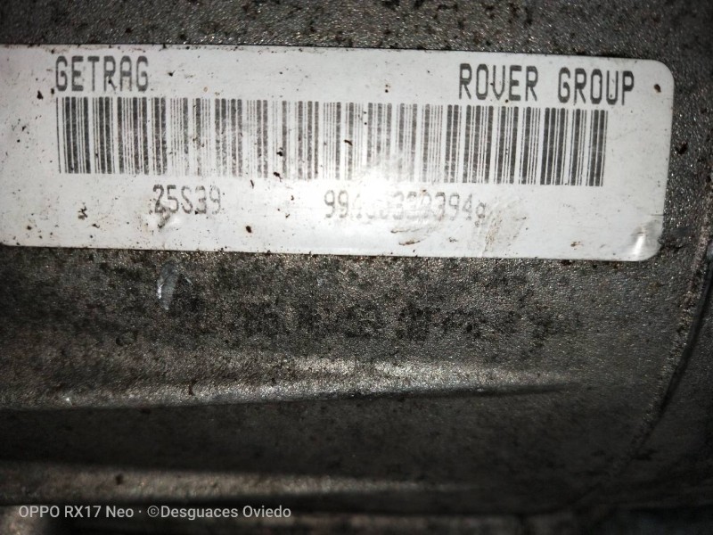Recambio de caja cambios para mg rover serie 75 (j/rj) 2.5 v6 24v cat referencia OEM IAM 25S39 99480339394G 
