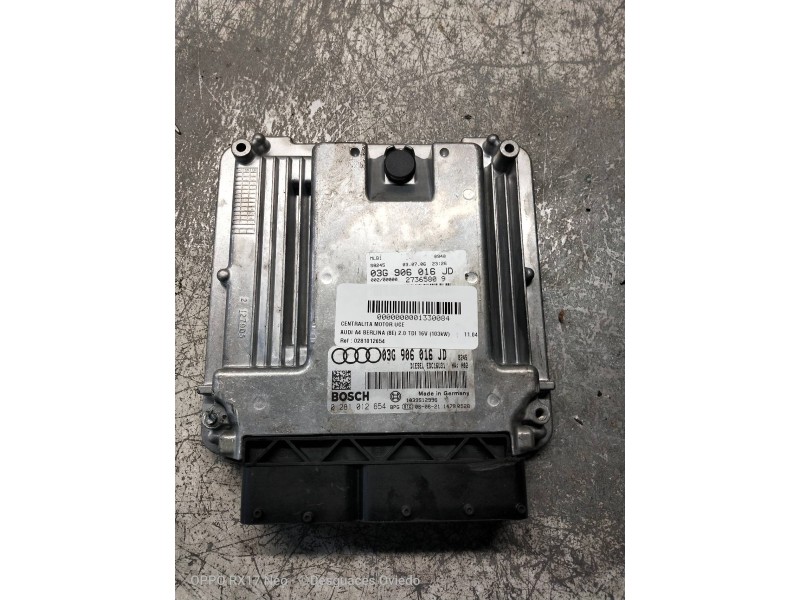 Recambio de centralita motor uce para audi a4 berlina (8e) 2.0 tdi 16v (103kw) referencia OEM IAM 0281012654 03G906016JD EDC16
