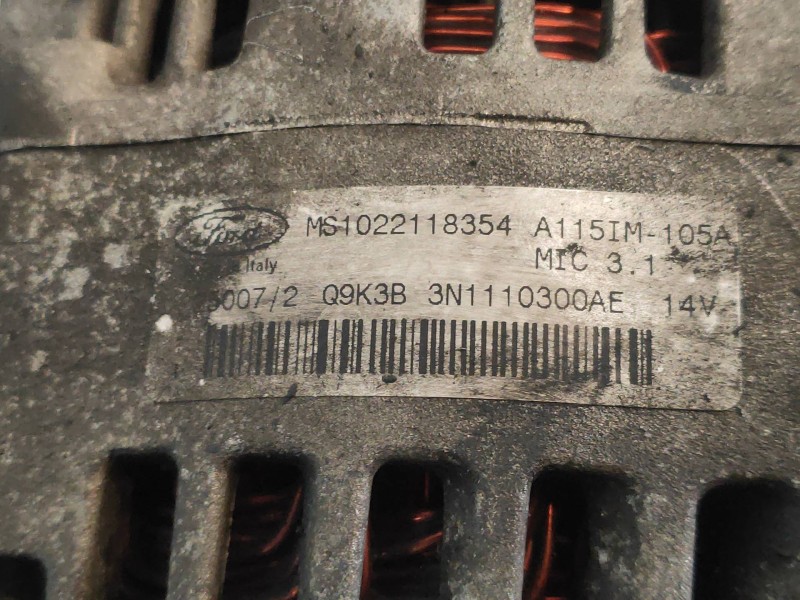 Recambio de alternador para ford c-max (cb3) business referencia OEM IAM MS1022118354 3N1110300AE 