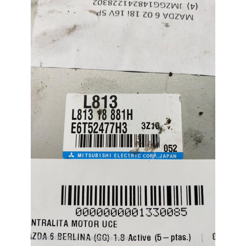 Recambio de centralita motor uce para mazda 6 berlina (gg) 1.8 active (5-ptas.) referencia OEM IAM L81318881H E6T52477H3 L813
