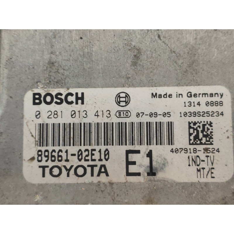 Recambio de centralita motor uce para toyota corolla (e15) luna referencia OEM IAM 0281013413 8966102E10 