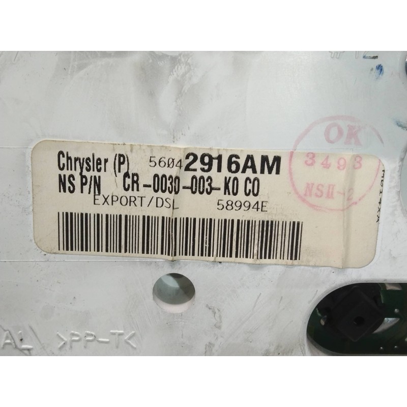 Recambio de cuadro instrumentos para jeep gr.cherokee (wj/wg) 2.7 crd limited referencia OEM IAM 56042916AM CR0030003K0 
