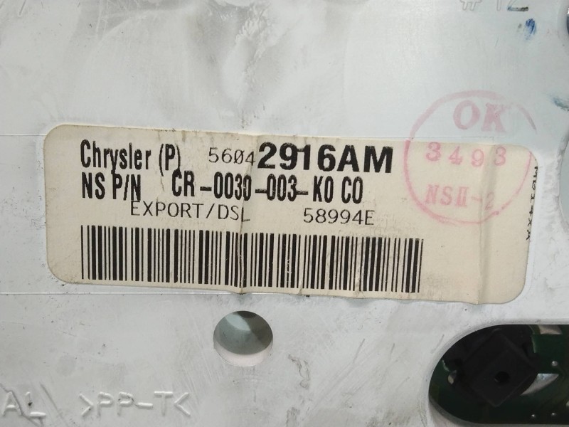 Recambio de cuadro instrumentos para jeep gr.cherokee (wj/wg) 2.7 crd limited referencia OEM IAM 56042916AM CR0030003K0 