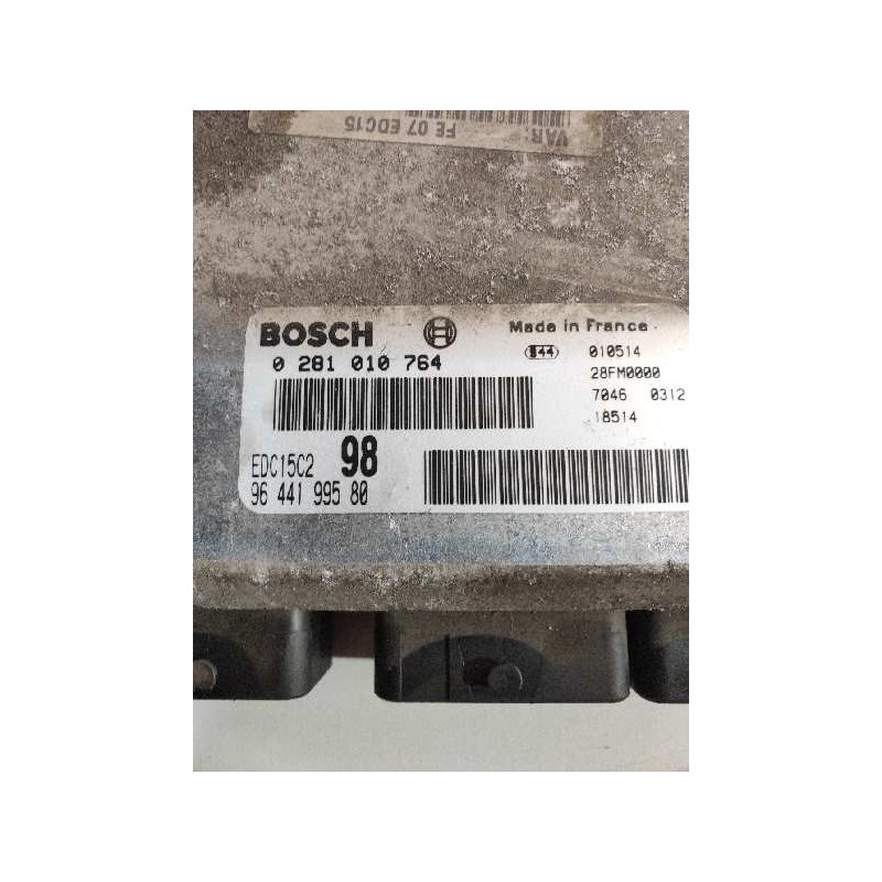 Recambio de centralita motor uce para citroen c5 berlina 2.2 hdi vivace referencia OEM IAM 0281010764 9644199580 EDC15C2 98 Recambio de centralita motor uce para citroen c5 berlina 2.2 hdi vivace referencia OEM IAM 0281010764 9644199580 EDC15C2 98