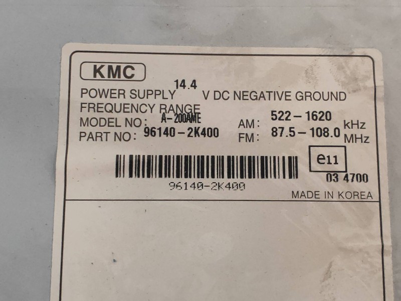 Recambio de sistema audio / radio cd para kia soul diva referencia OEM IAM 961402K400  