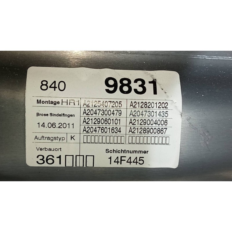 Recambio de elevalunas trasero derecho para mercedes clase e (w212) lim. e 300 cdi blueefficiency (212.025) referencia OEM IAM A
